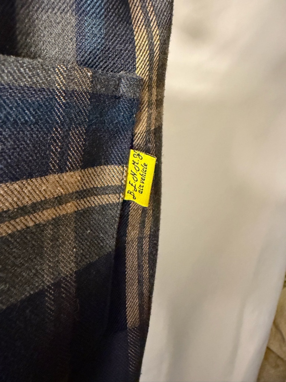 Heron Preston FW19 Plaid Stripe Track Pants Rare Text Made in Italy Size med - Picture 12 of 15